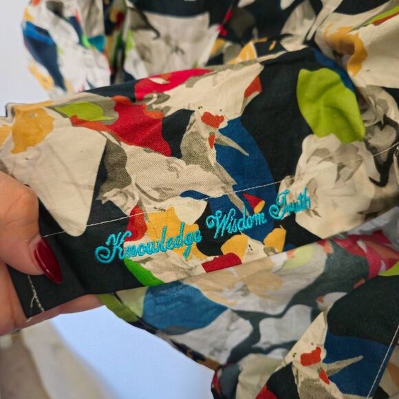 Robert Graham Kinslowe Mosaic Long Sleeve Button Front 100% Cotton Shirt sz L NW - Picture 3 of 8